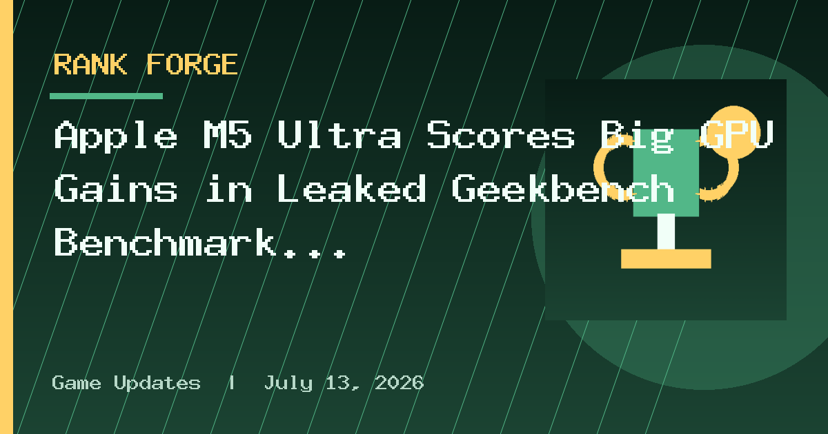 Apple M5 Ultra Scores Big GPU Gains in Leaked Geekbench Benchmark
