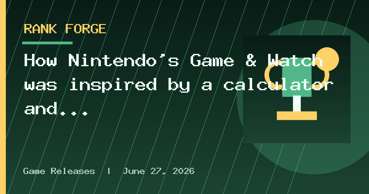How Nintendo's Game & Watch was inspired by a calculator and boredom