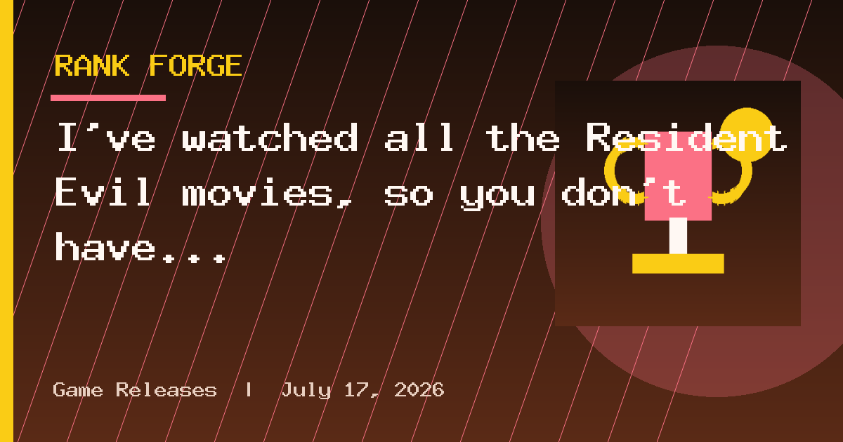 I've watched all the Resident Evil movies, so you don't have to, and here's