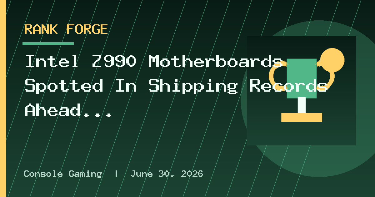 Intel Z990 Motherboards Spotted In Shipping Records Ahead Of Nova Lake Launch