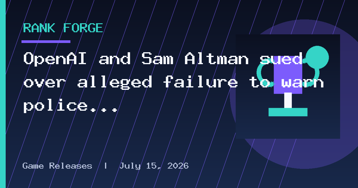 OpenAI and Sam Altman sued over alleged failure to warn police