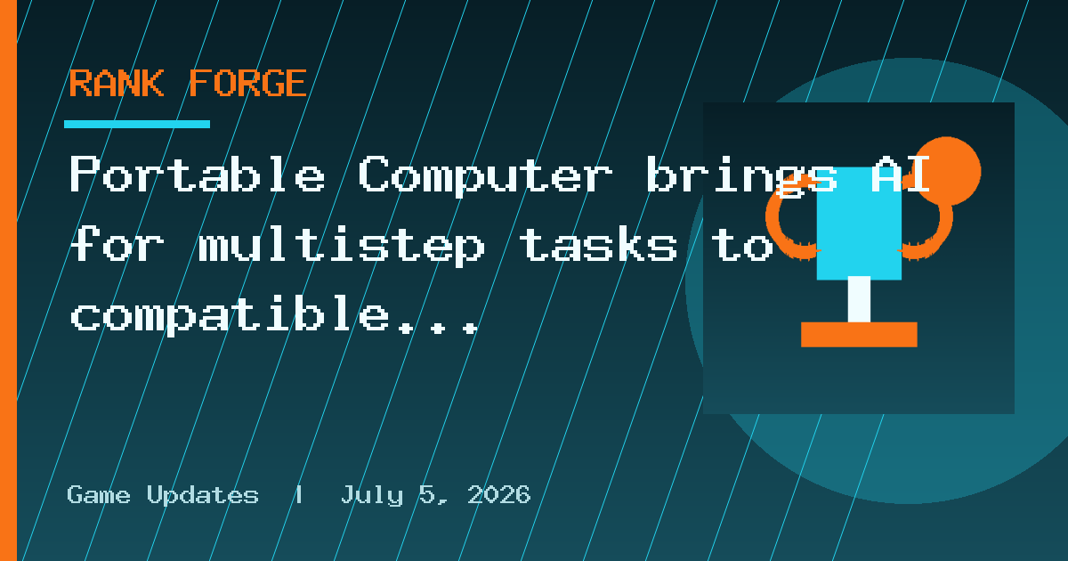Portable Computer brings AI for multistep tasks to compatible PCs