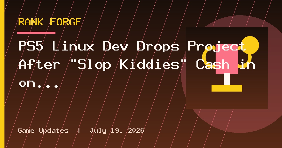 PS5 Linux Dev Drops Project After "Slop Kiddies" Cash in on Crucial Exploit