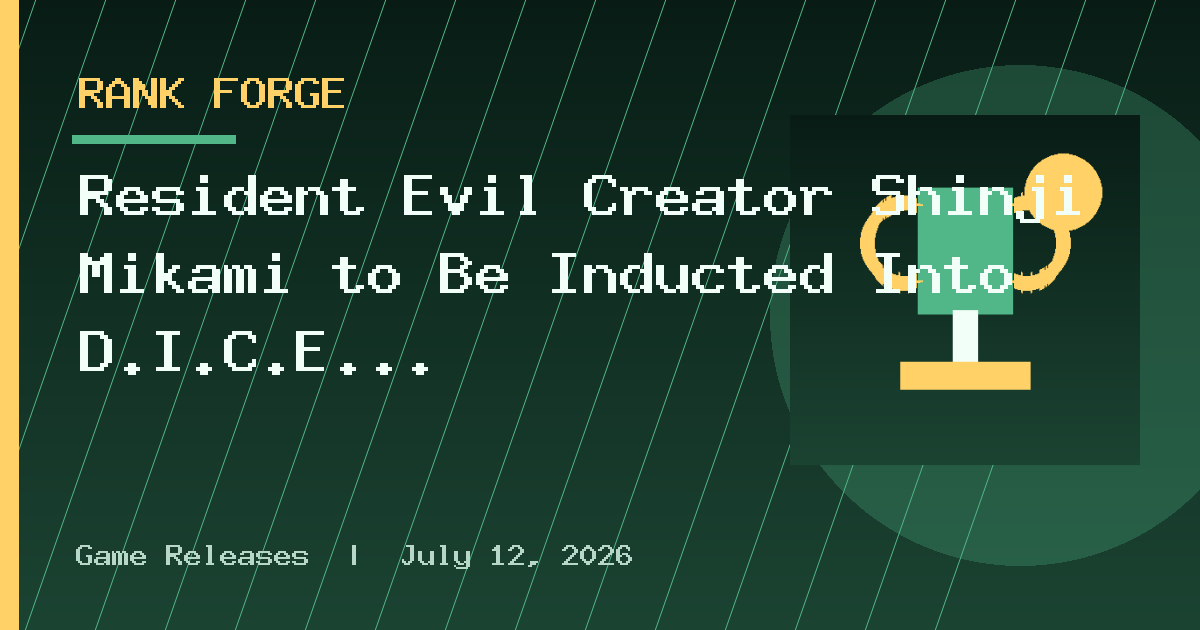 Resident Evil Creator Shinji Mikami to Be Inducted Into D.I.C.E. Hall of Fame