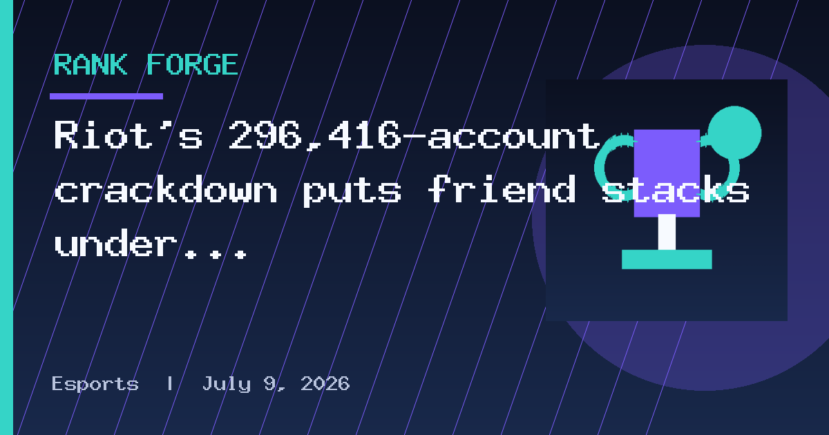 Riot’s 296,416-account crackdown puts friend stacks under scrutiny