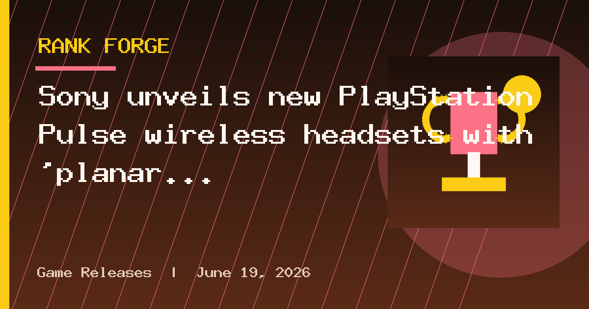 Sony unveils new PlayStation Pulse wireless headsets with 'planar magnetic