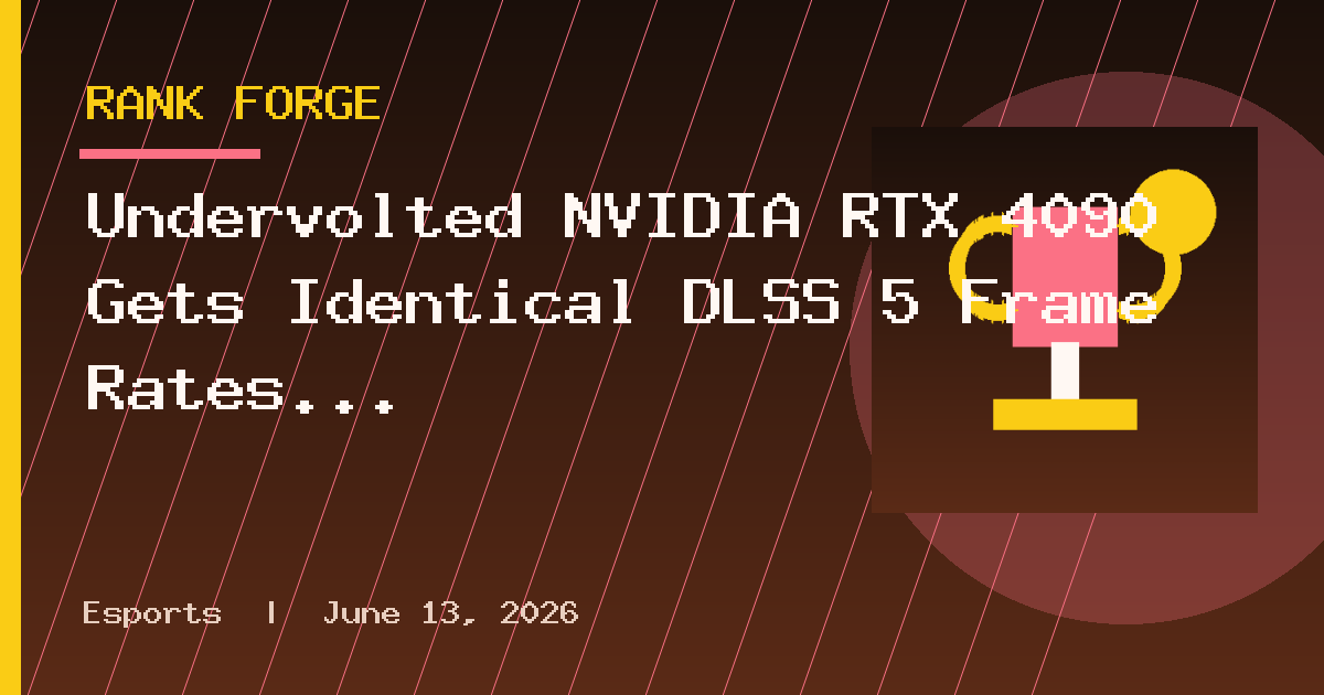 Undervolted NVIDIA RTX 4090 Gets Identical DLSS 5 Frame Rates with 47 W Lower
