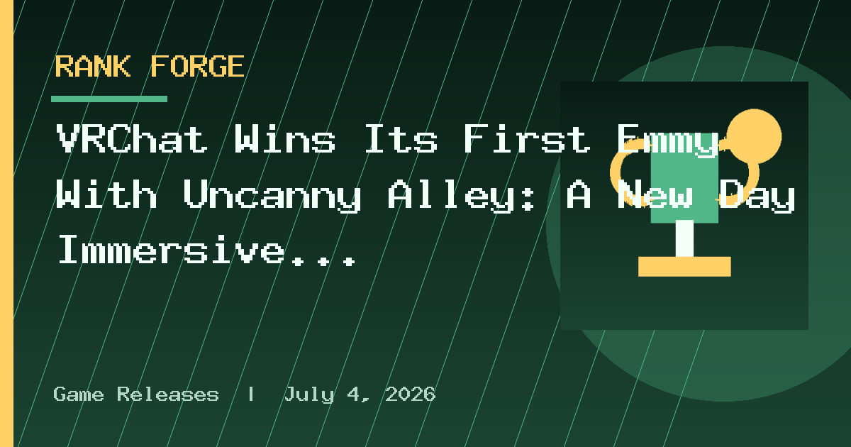 VRChat Wins Its First Emmy With Uncanny Alley: A New Day Immersive Theatre